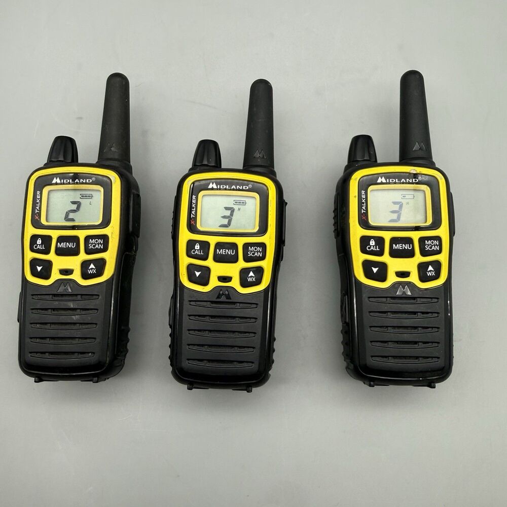 Midland X-TALKER T61 Two Way Radios Set Of 3